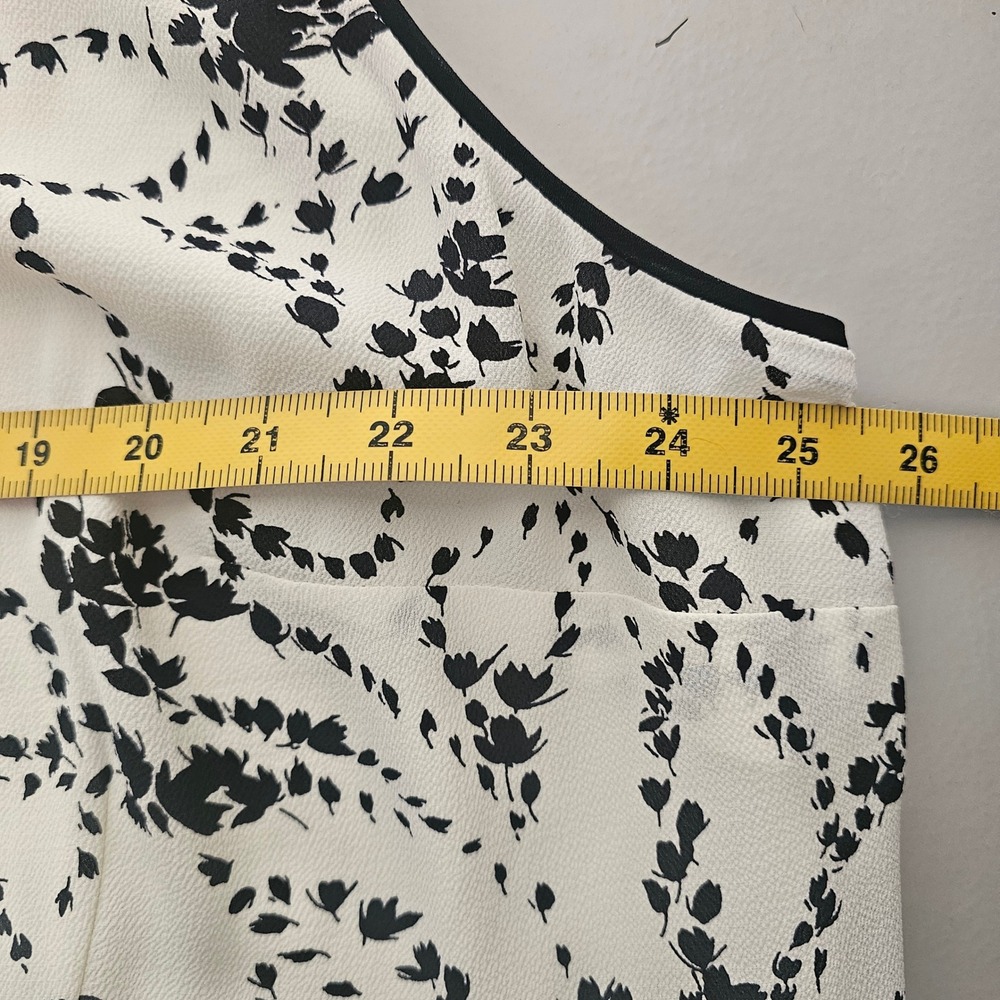 Talbots 22W Sleeveless Sheath Dress White Black Floral Career Classic Wedding - Picture 5 of 8